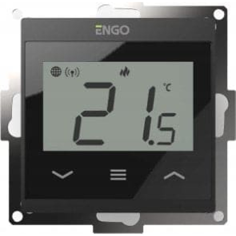 Salus Internetowy, podtynkowy regulator temperatury do ramki 55x55, czarny