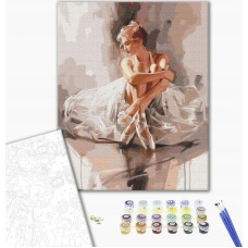 Brushme Malowanie po numerach BRUSHME, 40x50 cm, balerina w obłoku czułości, 1 szt.