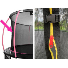 Lean Sport Siatka Wewnętrzna do Trampoliny Sport Max 12ft Różowa