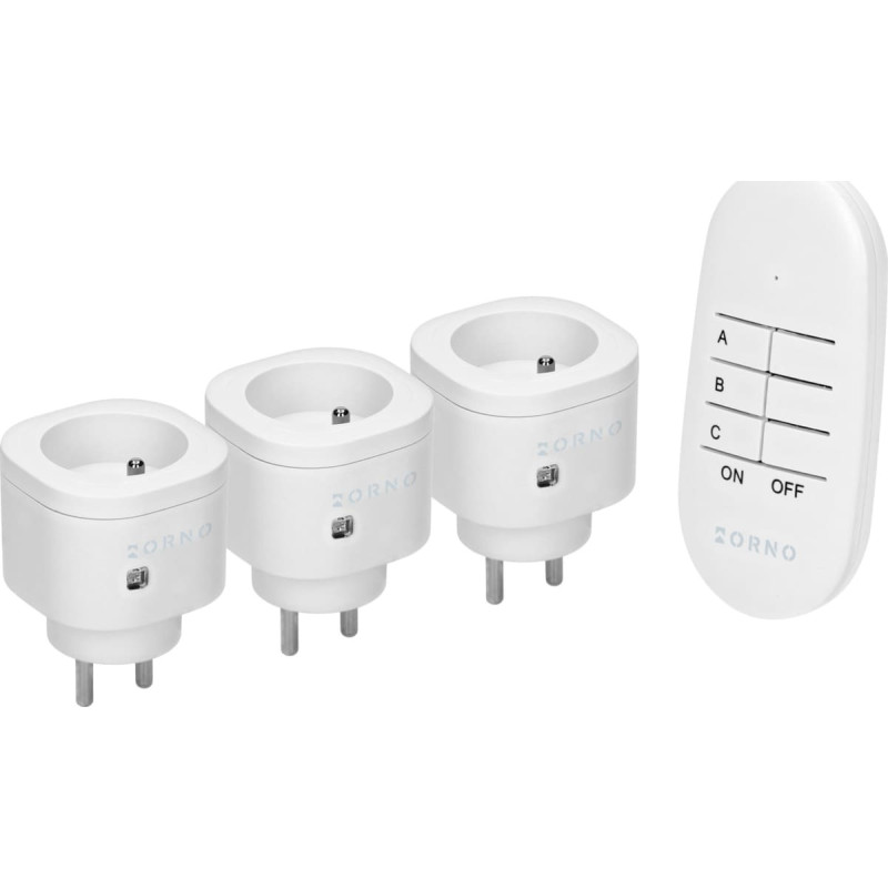 Orno Zestaw bezprzewodowych mini gniazd sterowanych pilotem 3+1
