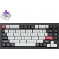 Keychron Q1 HE QMK Wireless Custom Keyboard Fully Assembled Knob / Carbon Black / Gateron Double-Rail Magnetic Nebula Switch