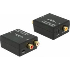 Delock Adapter AV Delock Toslink - RCA (Cinch) czarny (63477)