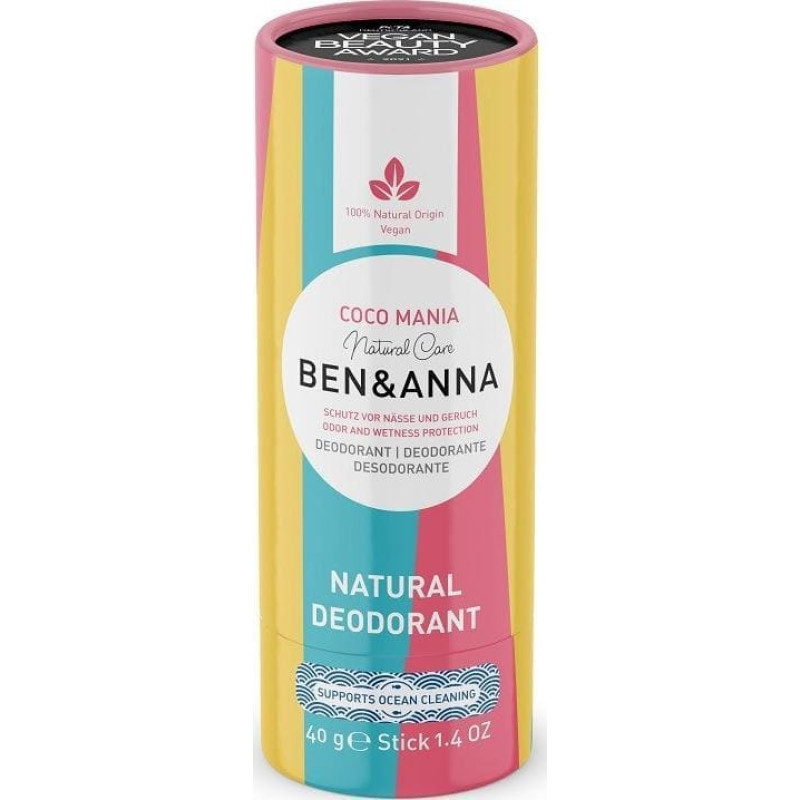 Ben&Anna BEN&ANNA_Natural Deodorant naturalny dezodorant na bazie sody w sztyfcie Coco Mania 40g