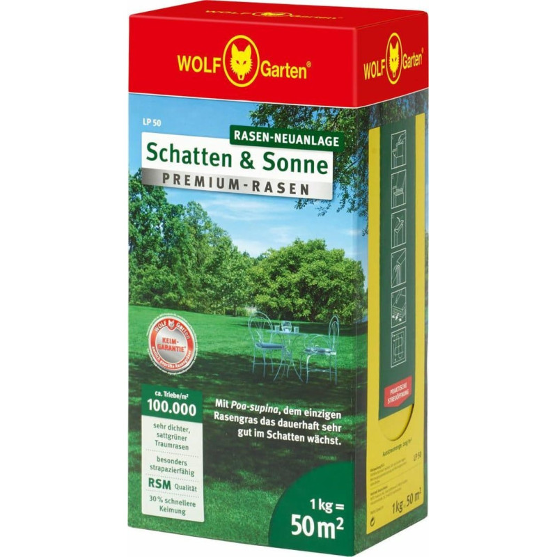 Sourcing WOLF GARTEN GRASS PREMIUM SHADOW AND SUN SP 50m2 MARKED LOT DE071-343540M