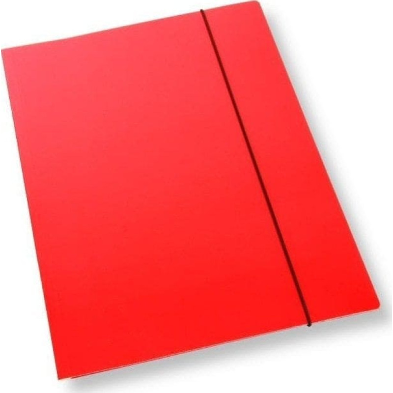 Office Products Teczka A4 z gumką lakier czerwona 350gsm (10szt)
