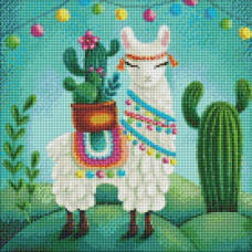 Norimpex Diamentowa mozaika - Jolly Llama 40x40cm