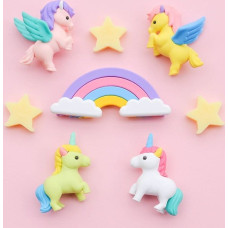Iwako Zestaw gumki do ścierania puzzle Unicorn&Pegasus