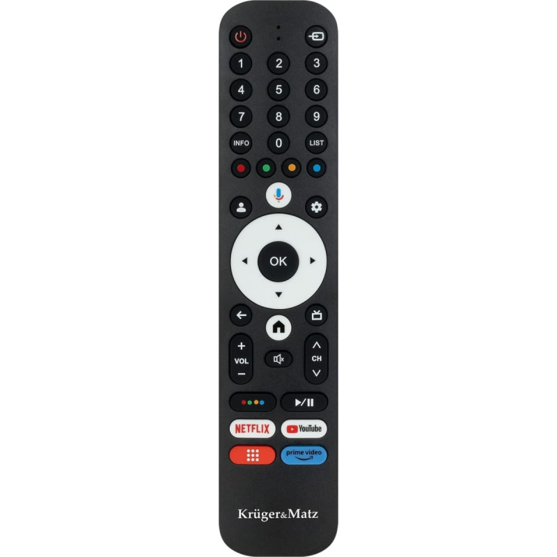 Kruger&Matz Pilot do TV Kruger&Matz Google TV z przyciskami numerycznymi
