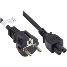 Alcasa P0005-S018 kabel zasilające Czarny 1,8 m Wtyczka zasilająca typu E+F C5 panel