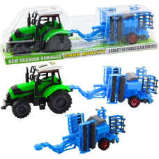 Leantoys Zestaw Duży Traktor Rolniczy Brona Talerzowa Ruchoma
