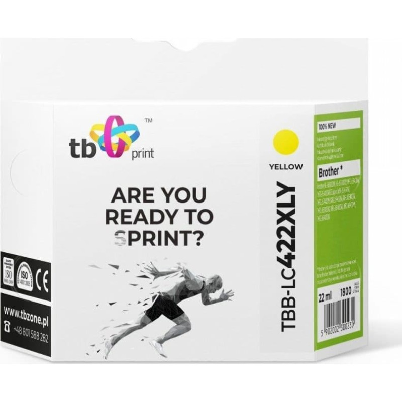 Tb Print Tusz do Brother MFC-J5340DW TBB-LC422XLY 100% nowy żółty