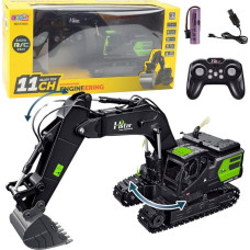 Leantoys Koparka Gąsienicowa Zdalnie Sterowana 2.4G 11CH Czarna EDUKAMP