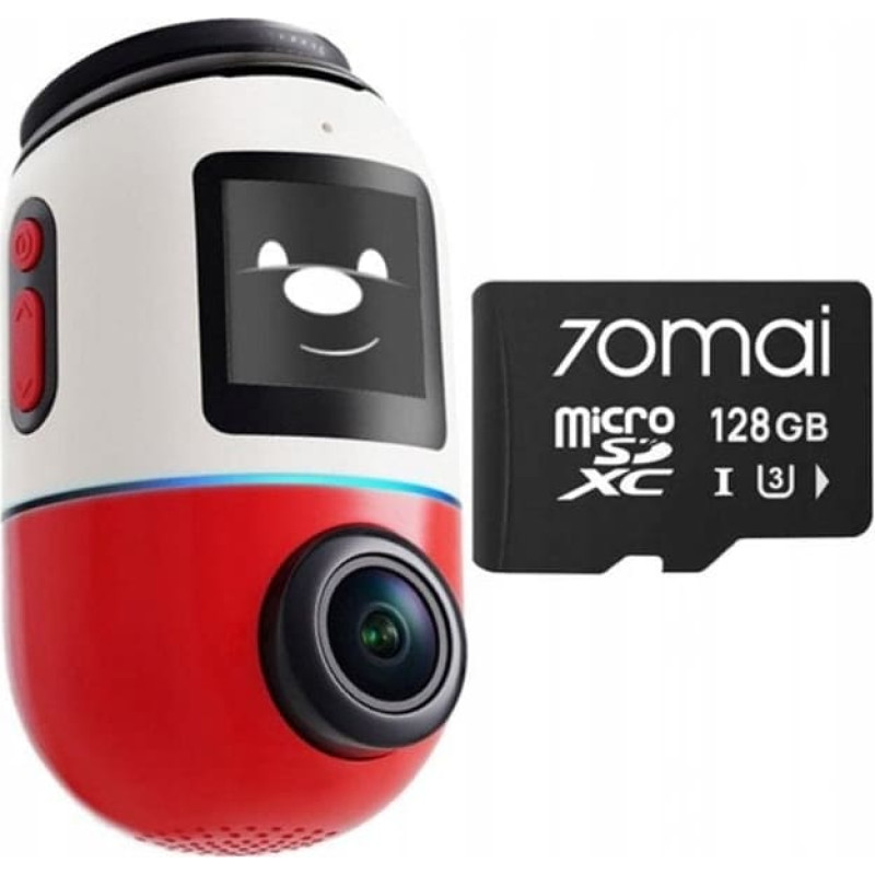 70Mai Omni X800 4K Czerwona + karta 70mai SD 128GB