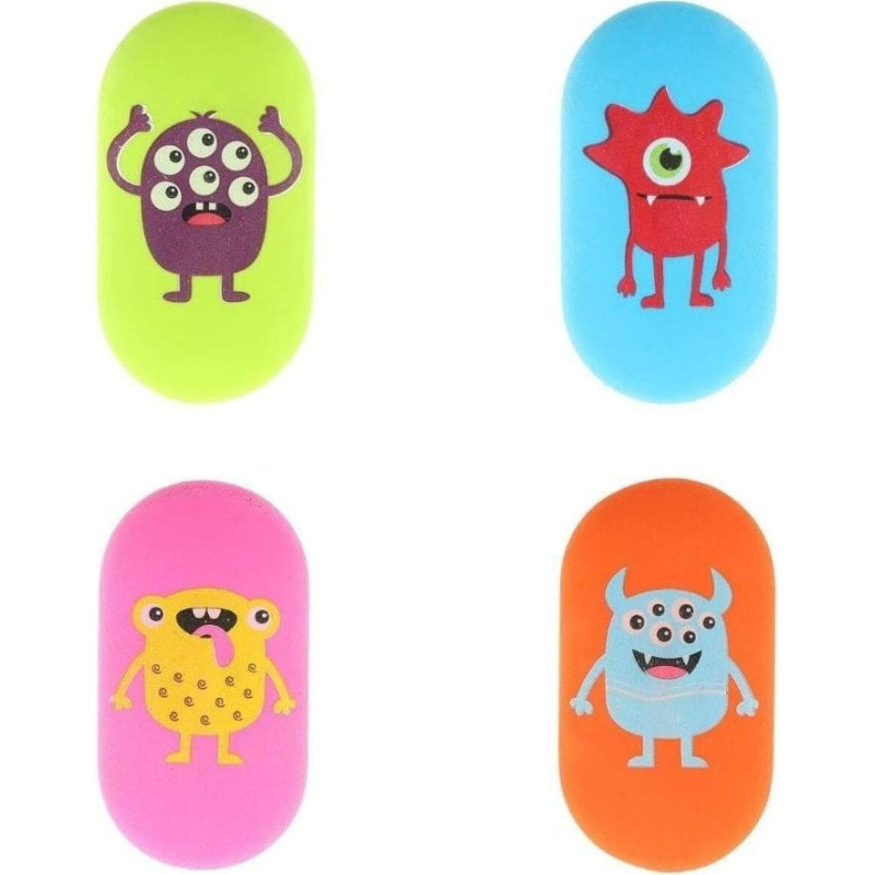 Strigo Gumka owalna z nadrukiem Monster (24szt) STRIGO EDUKAMP