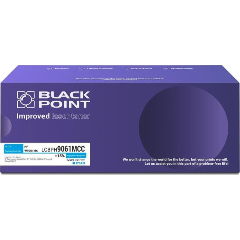 Black Point Toner Black Point Toner Black Point LCBPH9061MCC zamiennik HP W9061MC cyan