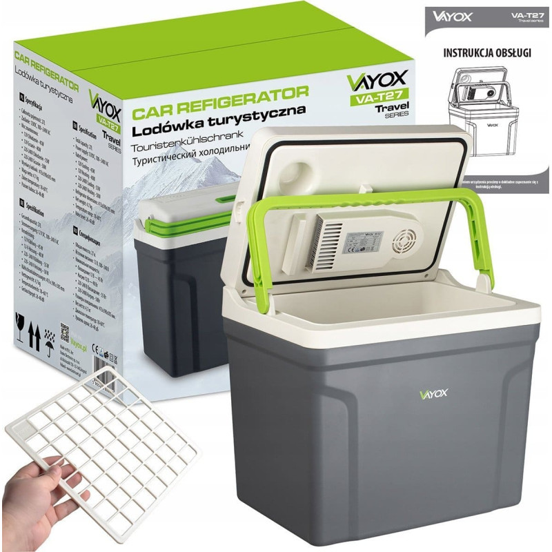 Teesa Lodówka turystyczna 27L DC 12/24V AC 220-240V jedna komora Travel series VA-T27 Vayox