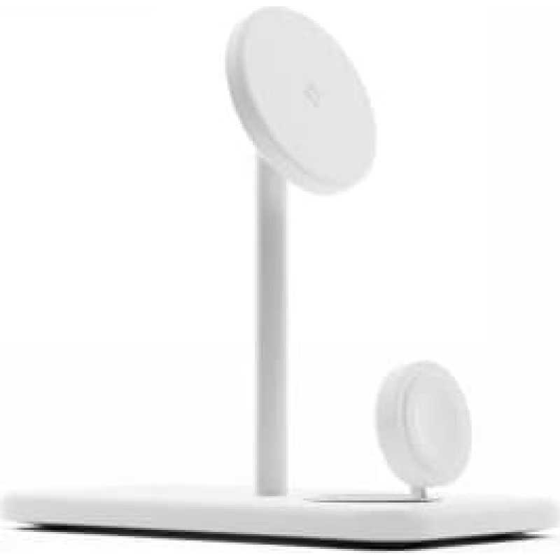 Twelve South HiRise 3 Deluxe (2024) - stojąca ładowarka bezprzewodowa Qi2 do trzech urządzeń kompatybilna z MagSafe (white)