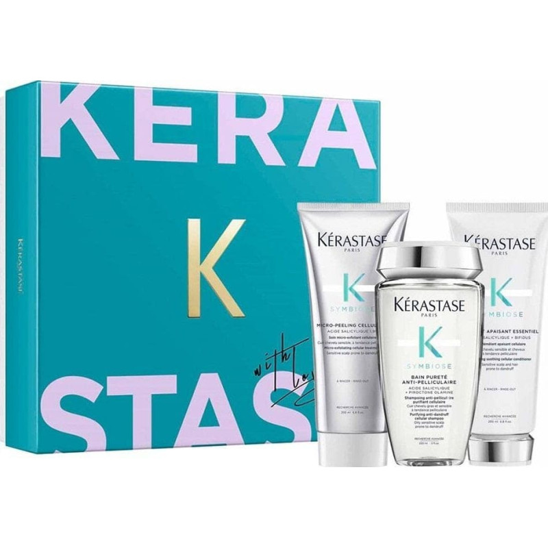 Kerastase Symbiose zestaw oczyszczający szampon 250ml + kojąca odżywka 200ml + mikro-złuszczający peeling do skóry głowy 200ml