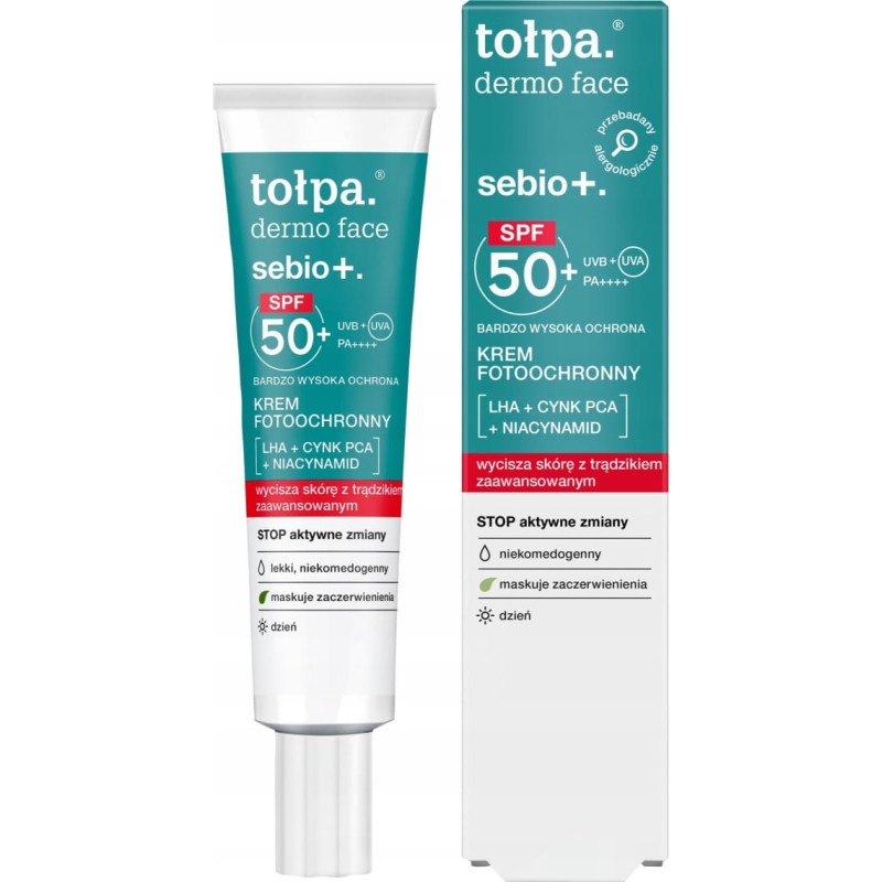 Tołpa Dermo Face Sebio+ Krem fotoochronny z filtrem SPF50+ 40ml