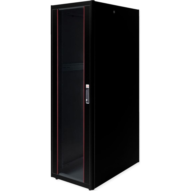 Roline Netzwerkschrank Basic 48,26cm 19Zoll 42 HE 600x1000 BxT Glast�r schwarz