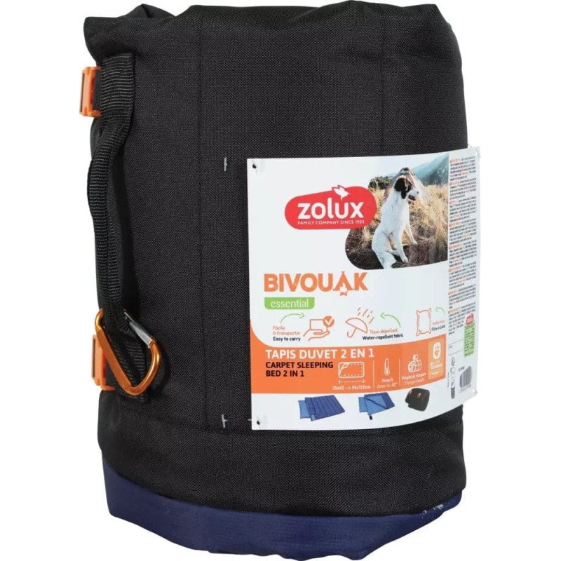 Zolux Śpiwór 2w1 dla psa BIVOUAK niebieski
