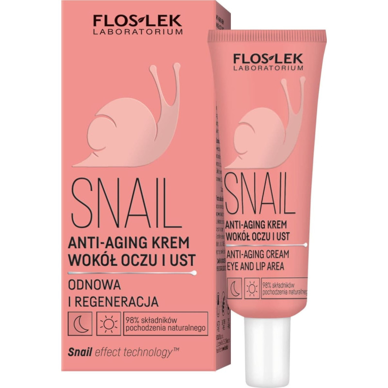 Floslek FLOSLEK Snail Krem anti-aging wokół oczu i ust 30 ml