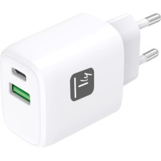 Techly Ładowarka sieciowa USB-C PD 20W i USB-A QC 18W