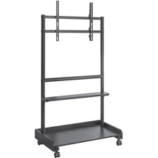 Techly Stojak mobilny TV 50-86” do 68kg regulowany 2 półki AV