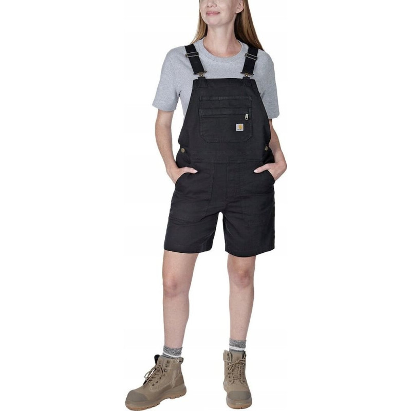 Carhartt Krótkie Ogrodniczki Carhartt Rugged Canvas Black