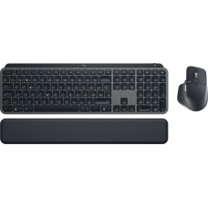 Logitech MX Keys S Combo klawiatura Dołączona myszka Biuro RF Wireless + Bluetooth QWERTZ Swiss Grafitowy