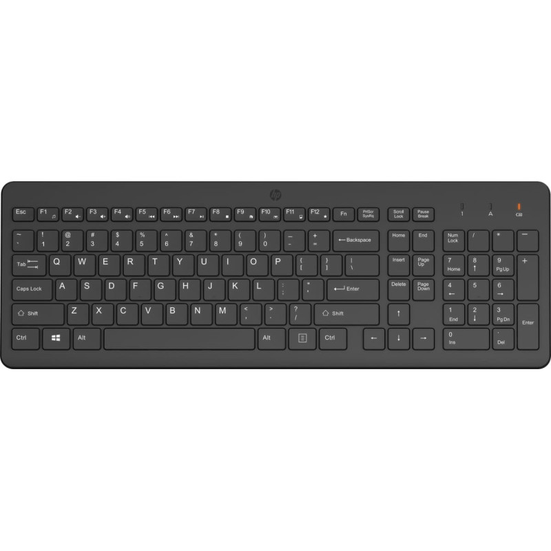 HP Klawiatura HP HP 220 - Tastatur - kabellos - 2.4 GHz - Deutsch - Schwarz - recycelbare Verpackung