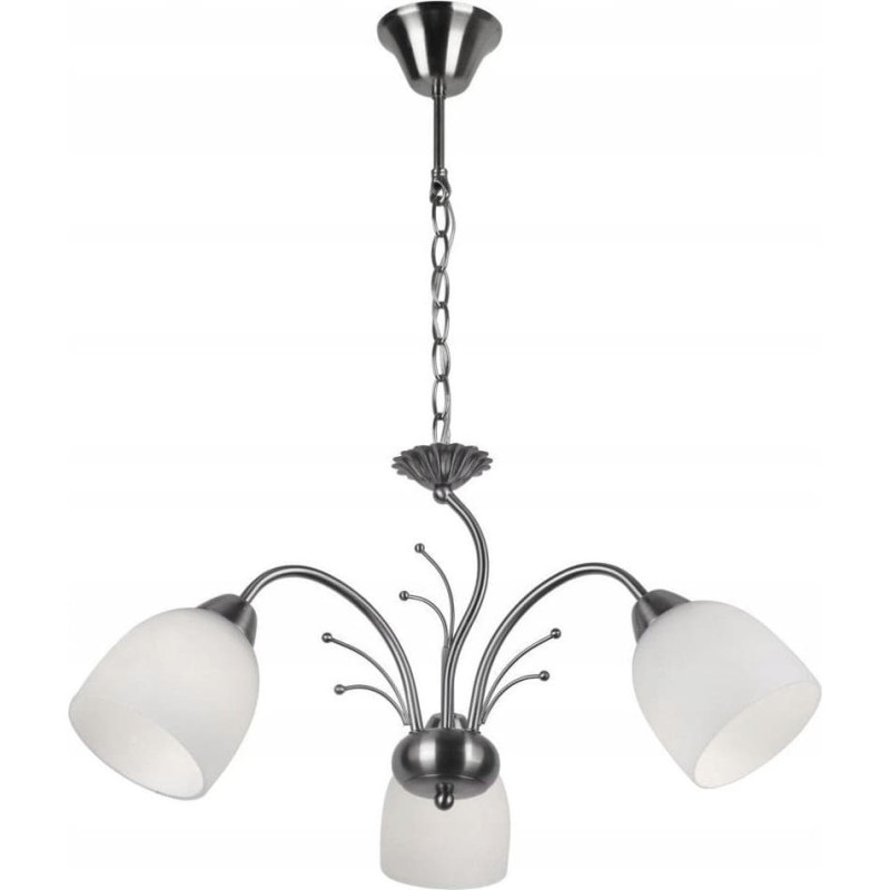Candellux Lampa wisząca zwis Reality Alice 3x60W E27 nikiel mat / biała 117103-07