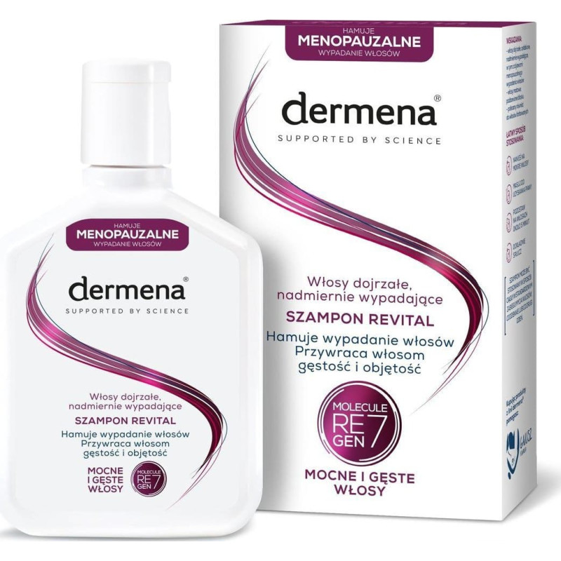 Dermena Revital nawilżająco-regenerujący szampon do włosów dojrzałych,nadmiernie wypadających 200ml