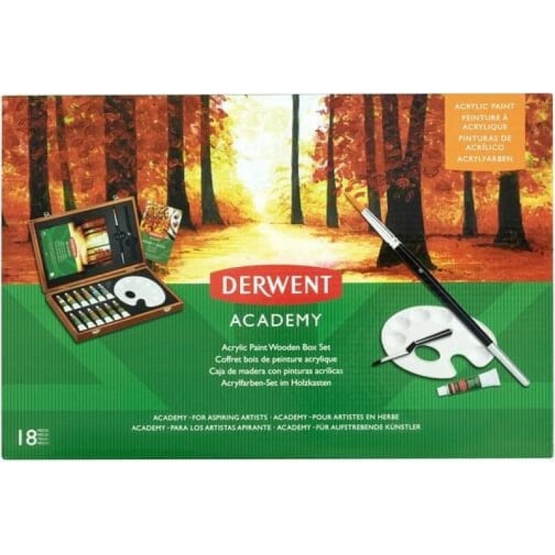 Derwent Zestaw Derwent  Acrylic drew pude�ku 12