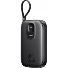 Joyroom Powerbank Joyroom JR-PBF17 22.5W 10000mAh z wbudowanym kablem USB-C + kabel USB-C 0.25 cm  - czarny