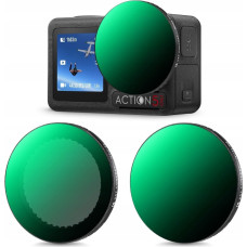 K&F Zestaw 2x Filtr Szary Regulowany Nd2-32 + Nd32-512 Dji Osmo Action 3 4 5 Pro / Sku.2359