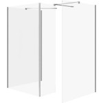 Cersanit (kabiny walk-in) SET B808: Kabina walk-in MILLE z ruchomą ścianką chrom 90x90x90x30x200 (S601-195)
