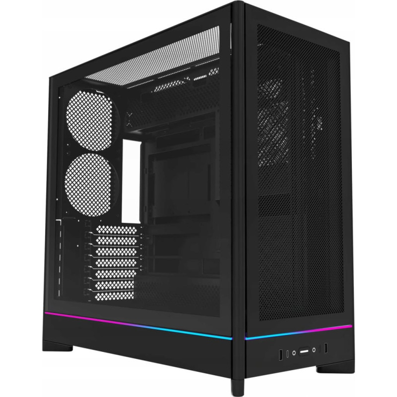 Montech HS01 PC-Gehäuse, Midi-Tower, ATX, aRGB, Tempered Glass - schwarz