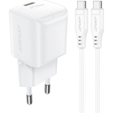 Acefast Ładowarka Acefast Ładowarka sieciowa Acefast A77 Mini PD 30W GaN + kabel USB-C - biała