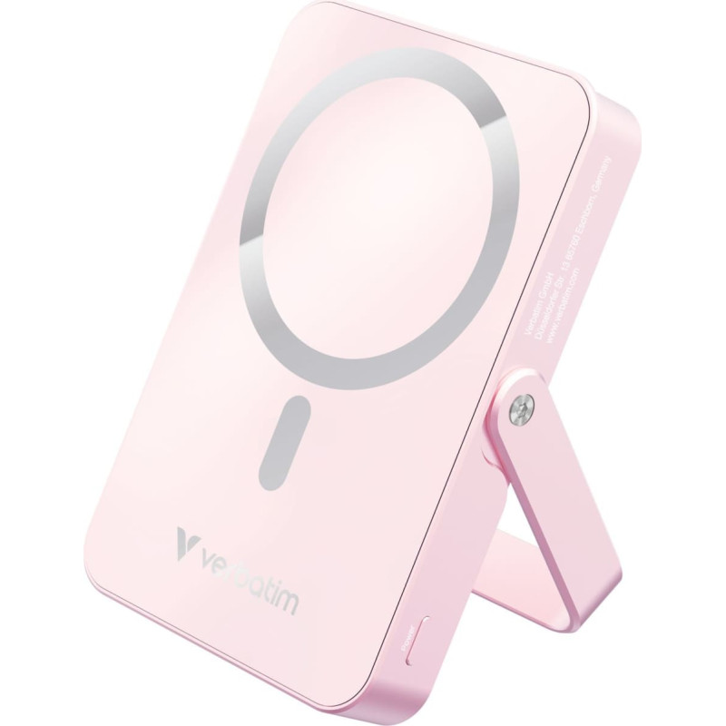 Verbatim Power Bank mit Standfuß mag.wireless 10000mA pink  32267