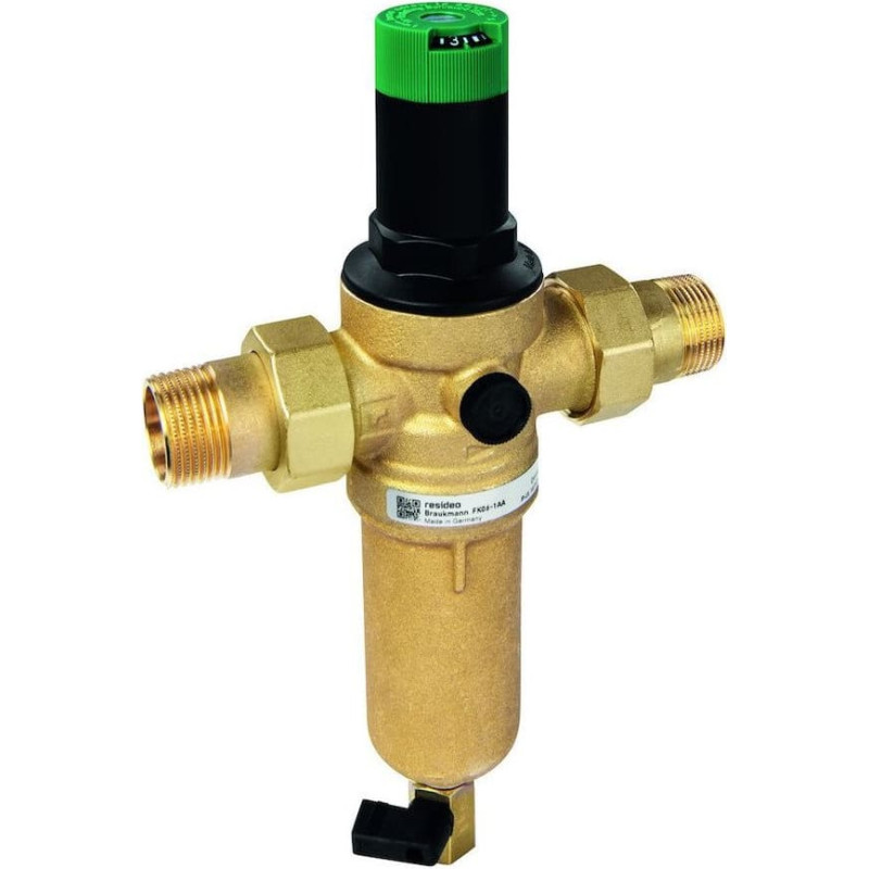 Honeywell Filtr mini-plus do wody pitnej do temp 70 C z regulatorem ciśnienia, 1/2, z opłukiwaniem HONEYWELL DWZW11