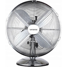 Orava SF-100 X stolní oscilující ventilátor, 3 stupně rychlosti, oscilace doprava a doleva, stříbrná