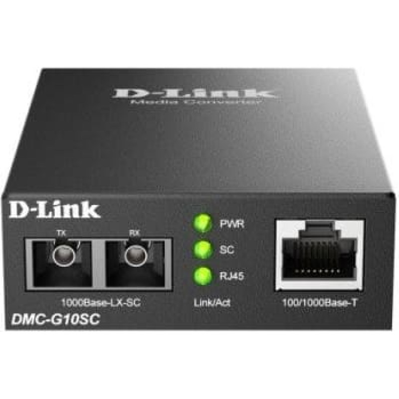 D-Link DMC-G10SC/E Gigabit Ethernet Konverter 1000Mbit/s TP (RJ-45) zu 1000Mbit/s LX (SC-Duplex) (10 km)