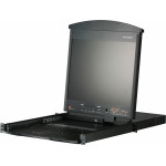 Aten Przełącznik KVM Over IP ATEN KL1508AiN, 8 portów, 48 cm LCD, VGA, PS/2-USB, US-Layout