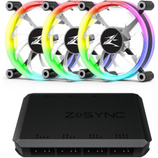 Zalman ZM-LF120A3, Fan, 12 cm, 800 RPM, 1300 RPM, Black, White