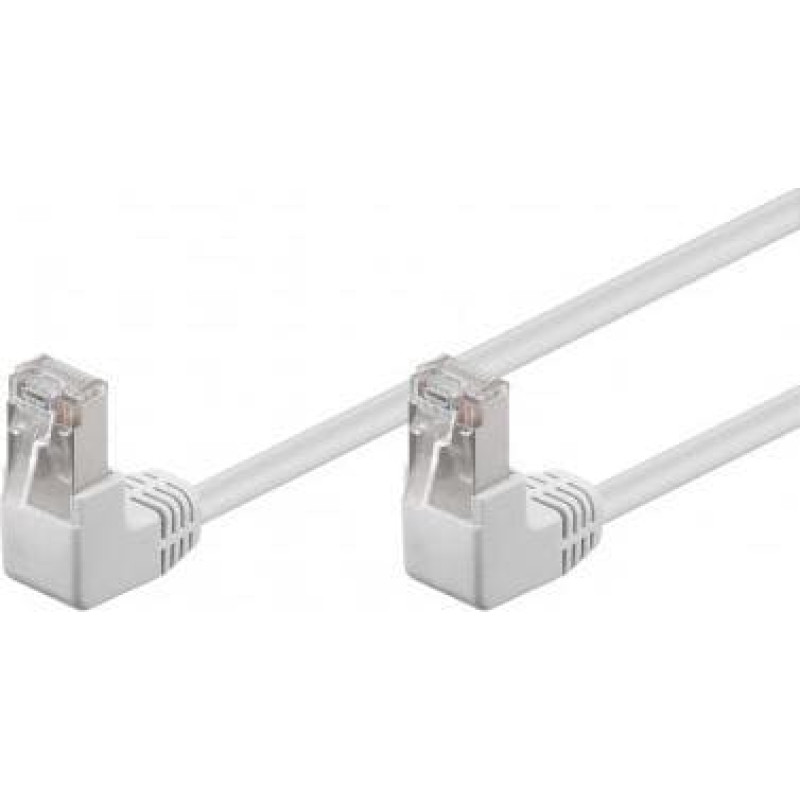 Goobay goobay Patchk CAT5e F/UTP 2x90° wh 0,50m - 96061
