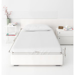 Domoletti FITTED SHEET SATEEN 90X200+25 WHITE