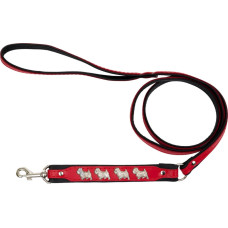 Pets Collection Smycz dla psa, wz�r pieski west, 10MM/120CM czerwona