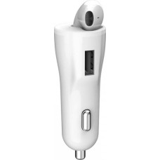 XO Ładowarka XO XO Ładowarka samochodowa słuchawka bluetooth CB1 biała 1USB 18W