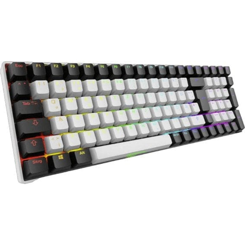 Sharkoon SKILLER SGK50 S2 PBT (schwarz. DE-Layout. Gateron G Pro 3.0 Yellow)